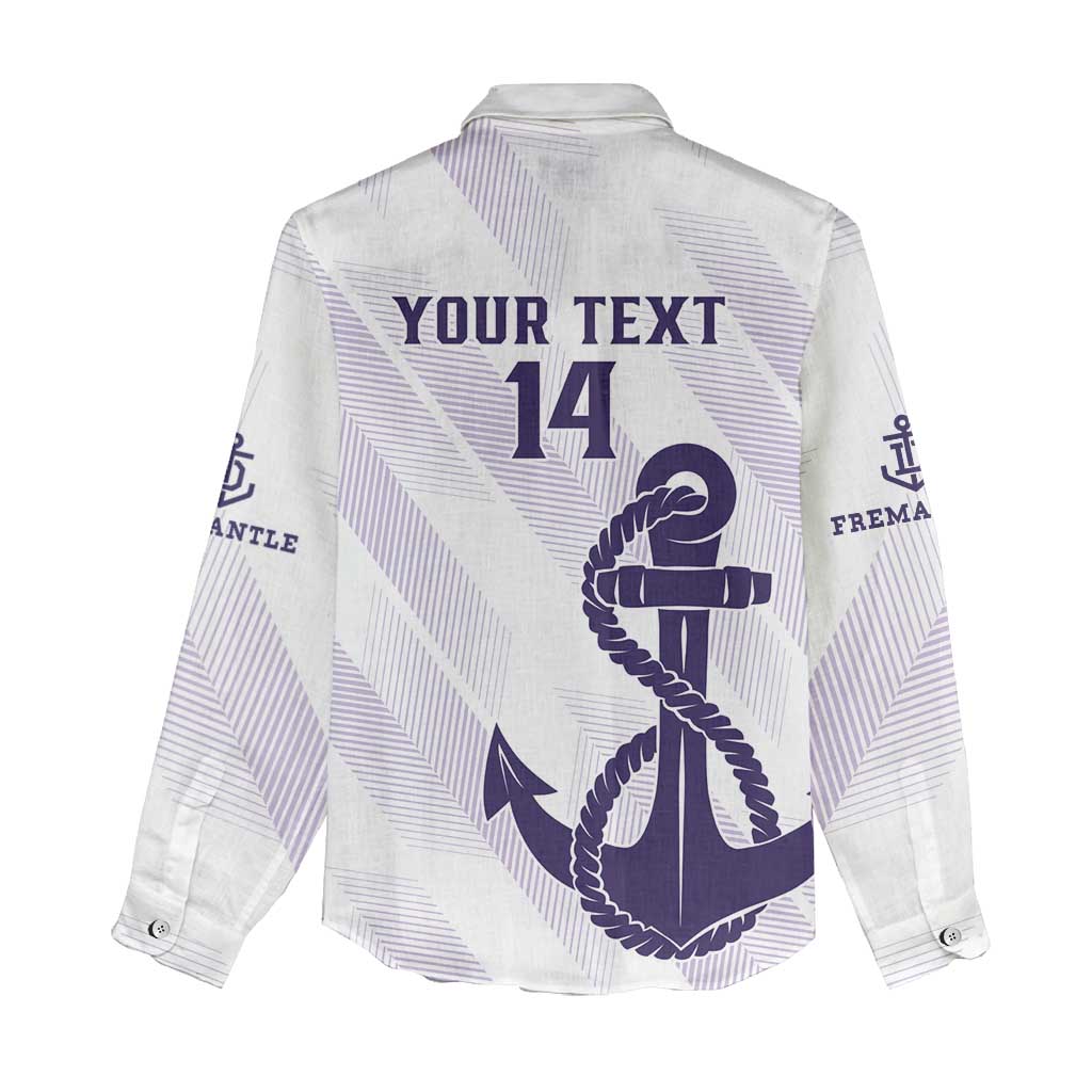Dockers Football Custom Women Casual Shirt Fremantle Anchor Simple Style - Aussie Hoodie