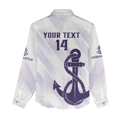 Dockers Football Custom Women Casual Shirt Fremantle Anchor Simple Style - Aussie Hoodie