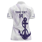 Dockers Football Custom Women Polo Shirt Fremantle Anchor Simple Style - Aussie Hoodie