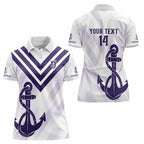 Dockers Football Custom Women Polo Shirt Fremantle Anchor Simple Style - Aussie Hoodie