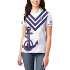 Dockers Football Custom Women Polo Shirt Fremantle Anchor Simple Style - Aussie Hoodie