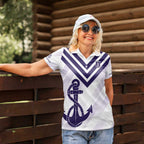 Dockers Football Custom Women Polo Shirt Fremantle Anchor Simple Style - Aussie Hoodie