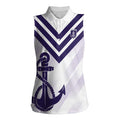 Dockers Football Custom Women Sleeveless Polo Shirt Fremantle Anchor Simple Style - Aussie Hoodie
