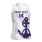 Dockers Football Custom Women Sleeveless Polo Shirt Fremantle Anchor Simple Style - Aussie Hoodie