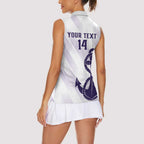 Dockers Football Custom Women Sleeveless Polo Shirt Fremantle Anchor Simple Style - Aussie Hoodie