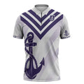 Dockers Football Custom Zipper Polo Shirt Fremantle Anchor Simple Style - Aussie Hoodie