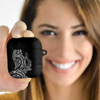 New Zealand Hammerhead Shark AirPods Case Maori Haehae Mangopare Black - Aussie Hoodie