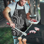 New Zealand Hammerhead Shark Apron Maori Haehae Mangopare Black - Aussie Hoodie