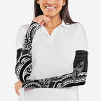 New Zealand Hammerhead Shark Arm Sleeves Maori Haehae Mangopare Black - Aussie Hoodie