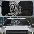 New Zealand Hammerhead Shark Auto Sun Shade Maori Haehae Mangopare Black - Aussie Hoodie