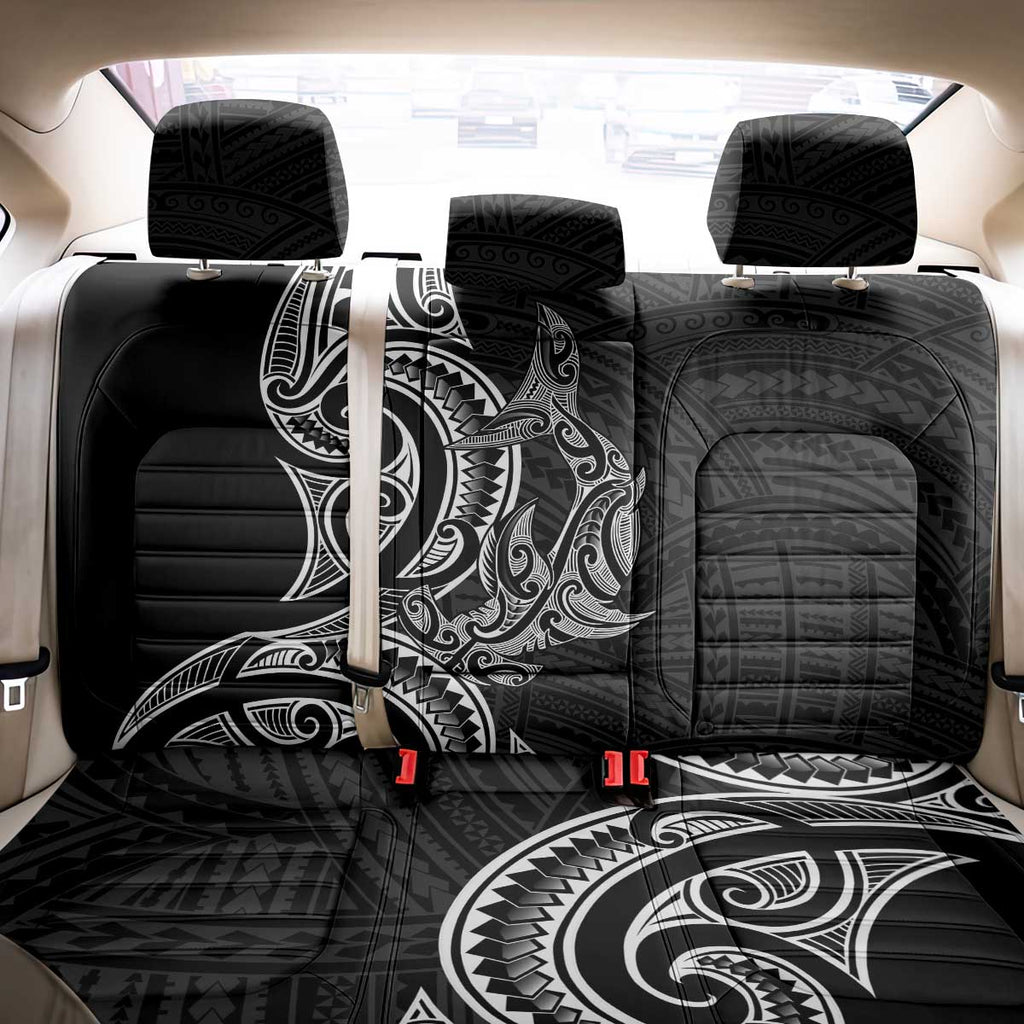 New Zealand Hammerhead Shark Back Car Seat Cover Maori Haehae Mangopare Black - Aussie Hoodie
