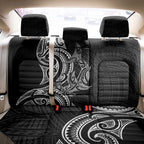 New Zealand Hammerhead Shark Back Car Seat Cover Maori Haehae Mangopare Black - Aussie Hoodie