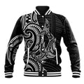 New Zealand Hammerhead Shark Baseball Jacket Maori Haehae Mangopare Black - Aussie Hoodie