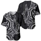 New Zealand Hammerhead Shark Baseball Jersey Maori Haehae Mangopare Black - Aussie Hoodie