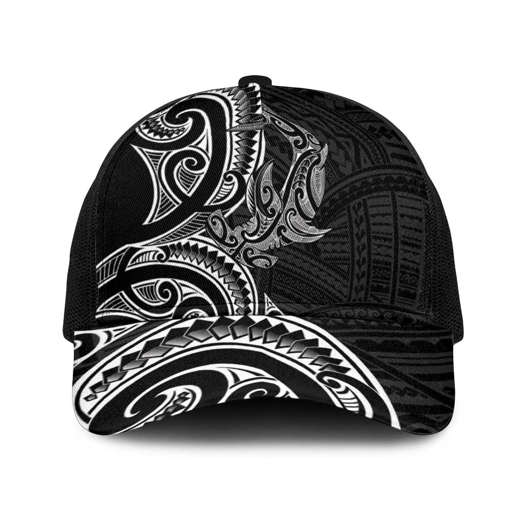 New Zealand Hammerhead Shark Baseball Net Cap Maori Haehae Mangopare Black - Aussie Hoodie