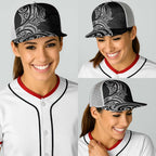 New Zealand Hammerhead Shark Baseball Net Cap Maori Haehae Mangopare Black - Aussie Hoodie