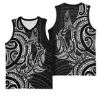 New Zealand Hammerhead Shark Basketball Jersey Maori Haehae Mangopare Black - Aussie Hoodie