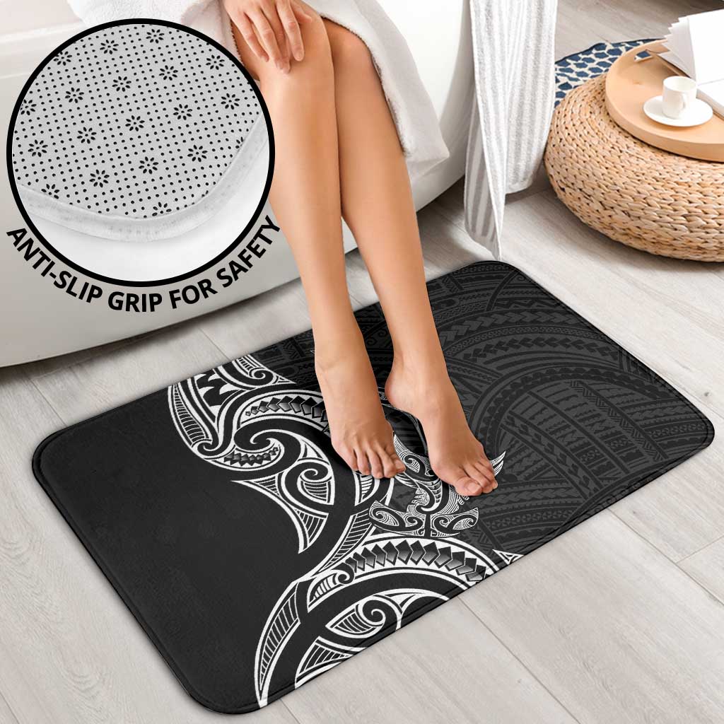 New Zealand Hammerhead Shark Bathroom Set Maori Haehae Mangopare Black - Aussie Hoodie
