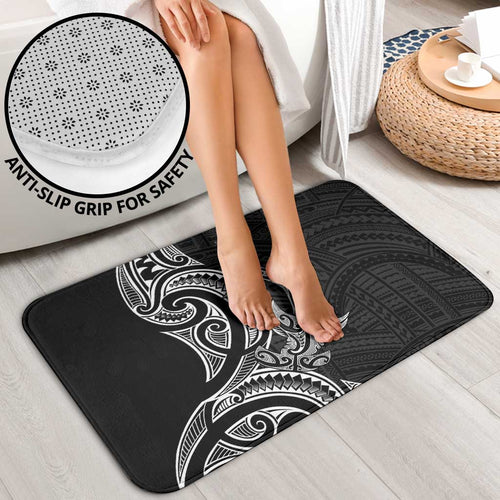 New Zealand Hammerhead Shark Bathroom Set Maori Haehae Mangopare Black - Aussie Hoodie