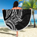 New Zealand Hammerhead Shark Beach Blanket Maori Haehae Mangopare Black - Aussie Hoodie