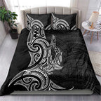 New Zealand Hammerhead Shark Bedding Set Maori Haehae Mangopare Black - Aussie Hoodie