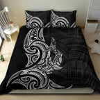 New Zealand Hammerhead Shark Bedding Set Maori Haehae Mangopare Black - Aussie Hoodie