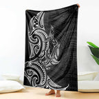 New Zealand Hammerhead Shark Blanket Maori Haehae Mangopare Black - Aussie Hoodie