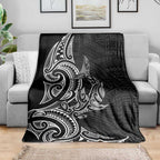 New Zealand Hammerhead Shark Blanket Maori Haehae Mangopare Black - Aussie Hoodie
