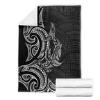 New Zealand Hammerhead Shark Blanket Maori Haehae Mangopare Black - Aussie Hoodie