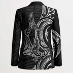 New Zealand Hammerhead Shark Blazer Maori Haehae Mangopare Black - Aussie Hoodie