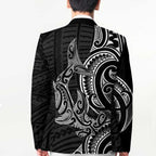 New Zealand Hammerhead Shark Blazer Maori Haehae Mangopare Black - Aussie Hoodie