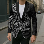 New Zealand Hammerhead Shark Blazer Maori Haehae Mangopare Black - Aussie Hoodie