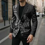 New Zealand Hammerhead Shark Blazer Maori Haehae Mangopare Black - Aussie Hoodie