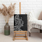 New Zealand Hammerhead Shark Canvas Wall Art Maori Haehae Mangopare Black - Aussie Hoodie