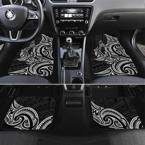 New Zealand Hammerhead Shark Car Mats Maori Haehae Mangopare Black - Aussie Hoodie