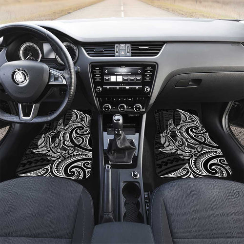 New Zealand Hammerhead Shark Car Mats Maori Haehae Mangopare Black - Aussie Hoodie
