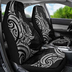 New Zealand Hammerhead Shark Car Seat Cover Maori Haehae Mangopare Black - Aussie Hoodie