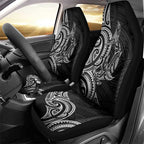 New Zealand Hammerhead Shark Car Seat Cover Maori Haehae Mangopare Black - Aussie Hoodie