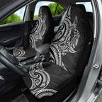New Zealand Hammerhead Shark Car Seat Cover Maori Haehae Mangopare Black - Aussie Hoodie