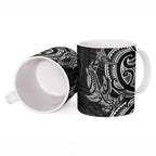New Zealand Hammerhead Shark Ceramic Mug Maori Haehae Mangopare Black - Aussie Hoodie