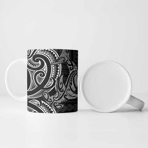 New Zealand Hammerhead Shark Ceramic Mug Maori Haehae Mangopare Black - Aussie Hoodie