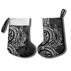 New Zealand Hammerhead Shark Christmas Stocking Maori Haehae Mangopare Black - Aussie Hoodie