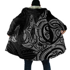 New Zealand Hammerhead Shark Cloak Maori Haehae Mangopare Black - Aussie Hoodie