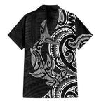 New Zealand Hammerhead Shark Family Matching Mermaid Dress and Hawaiian Shirt Maori Haehae Mangopare Black - Aussie Hoodie