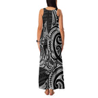 New Zealand Hammerhead Shark Family Matching Tank Maxi Dress and Hawaiian Shirt Maori Haehae Mangopare Black - Aussie Hoodie