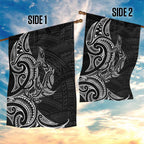New Zealand Hammerhead Shark Garden Flag Maori Haehae Mangopare Black - Aussie Hoodie