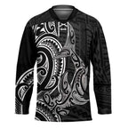 New Zealand Hammerhead Shark Hockey Jersey Maori Haehae Mangopare Black - Aussie Hoodie