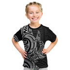 New Zealand Hammerhead Shark Kid T Shirt Maori Haehae Mangopare Black - Aussie Hoodie