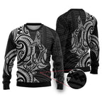 New Zealand Hammerhead Shark Ugly Christmas Sweater Maori Haehae Mangopare Black - Aussie Hoodie