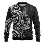 New Zealand Hammerhead Shark Ugly Christmas Sweater Maori Haehae Mangopare Black - Aussie Hoodie